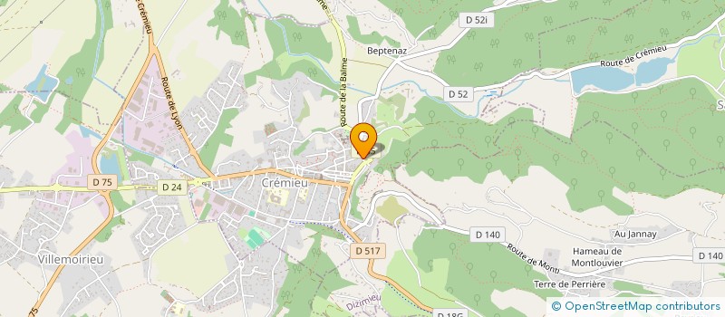 localisation de l'entreprise MONSIEUR BENOIT GEGOUT  CREMIEU