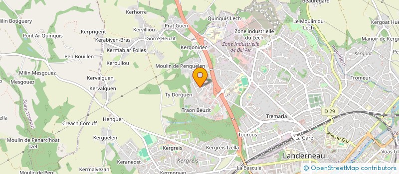 localisation de l'entreprise MONSIEUR BENOIT GENTRIC  LANDERNEAU
