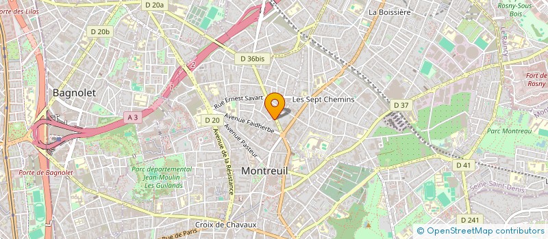 localisation de l'entreprise MONSIEUR BENOIT GIBERT à MONTREUIL