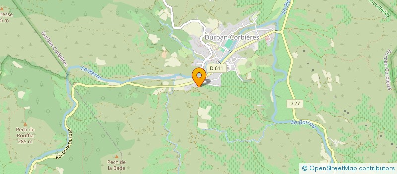 localisation de l'entreprise MONSIEUR BENOIT GILI  DURBAN-CORBIERES