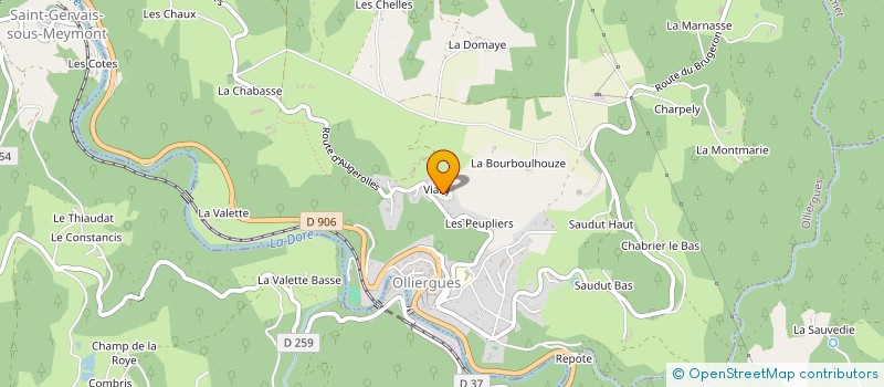 localisation de l'entreprise MONSIEUR BENOIT GOUTTEBEL à OLLIERGUES
