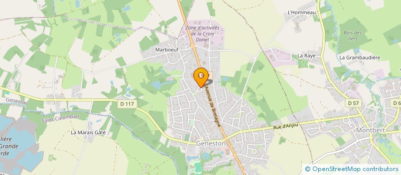 localisation de l'entreprise MONSIEUR BENOIT GRALL  GENESTON