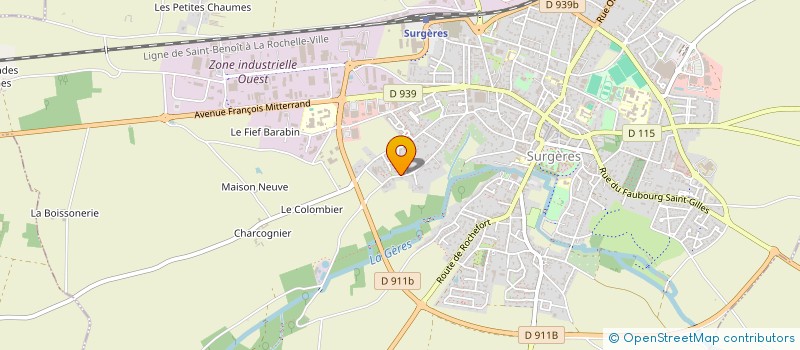 localisation de l'entreprise MONSIEUR BENOIT GREEN  SURGERES