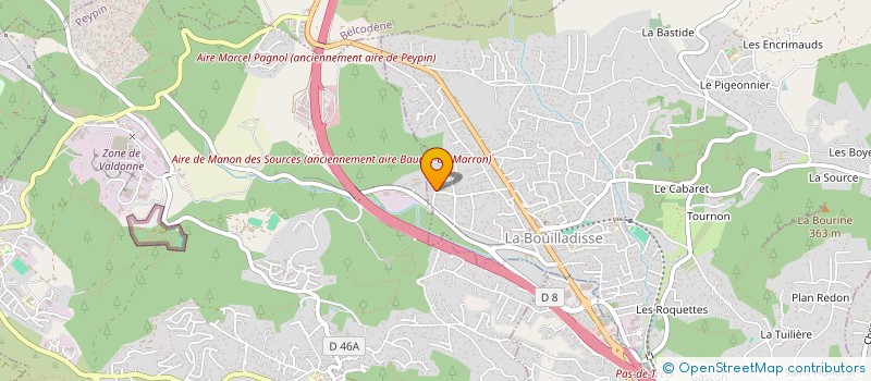 localisation de l'entreprise MONSIEUR BENOIT GRIMALDI  LA BOUILLADISSE