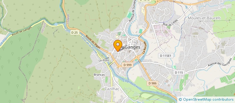 localisation de l'entreprise MONSIEUR BENOIT GUERIN  GANGES