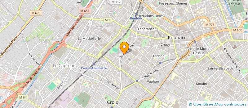 localisation de l'entreprise MONSIEUR BENOIT GUIVIER  ROUBAIX