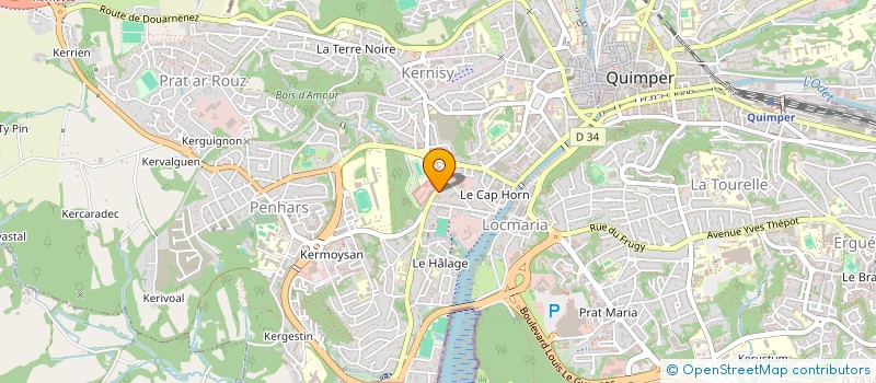 localisation de l'entreprise MONSIEUR BENOIT GUYONVARCH à QUIMPER