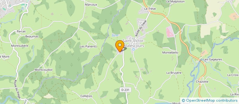 localisation de l'entreprise MONSIEUR BENOIT HANCART  SAINT-VICTOR-MALESCOURS