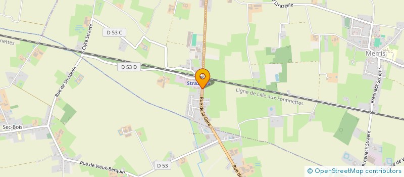 localisation de l'entreprise MONSIEUR BENOIT HARDEMAN  STRAZEELE