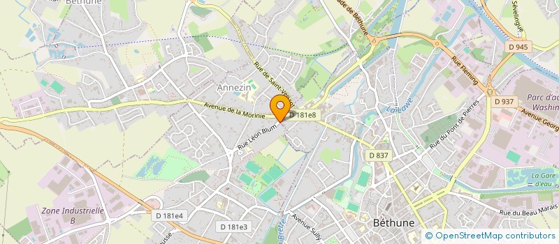 localisation de l'entreprise MONSIEUR BENOIT HENNEBIQUE  BETHUNE