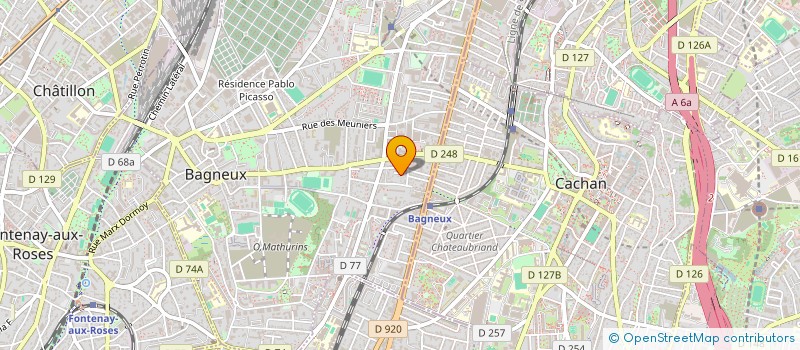 localisation de l'entreprise MONSIEUR BENOIT HUE  BAGNEUX