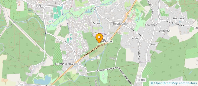 localisation de l'entreprise MONSIEUR BENOIT JUTEAU  CANEJAN