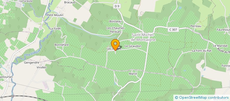 localisation de l'entreprise MONSIEUR BENOIT LACOMBE  SAINT-MICHEL-DE-MONTAIGNE