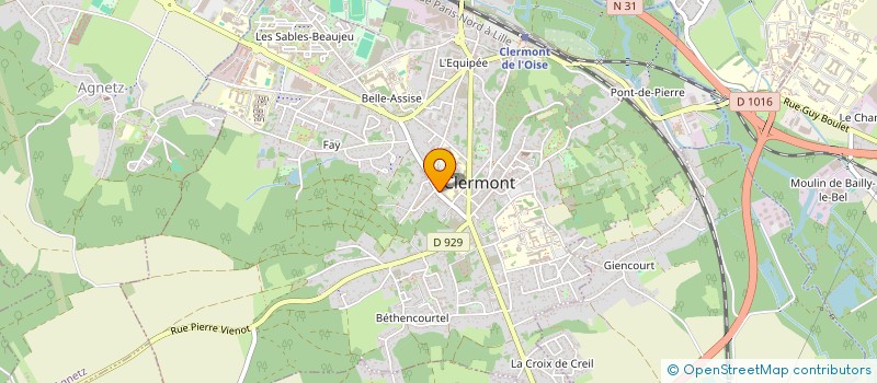 localisation de l'entreprise MONSIEUR BENOIT LAGRANGE  CLERMONT