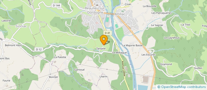 localisation de l'entreprise MONSIEUR BENOIT LARIBE  BEAULIEU-SUR-DORDOGNE