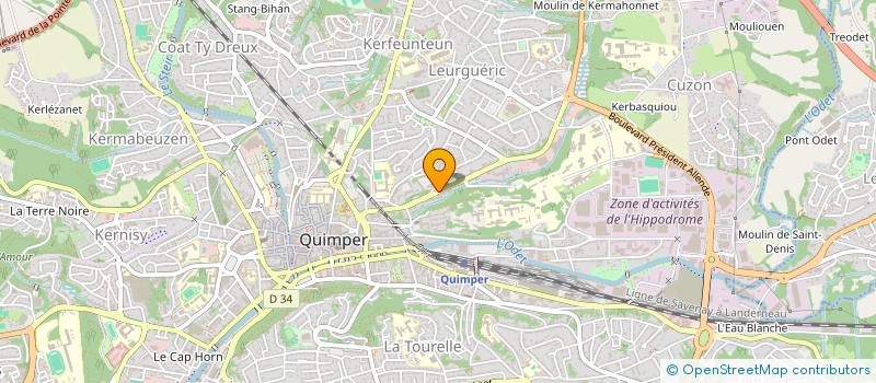 localisation de l'entreprise MONSIEUR BENOIT LE BORGNE  QUIMPER