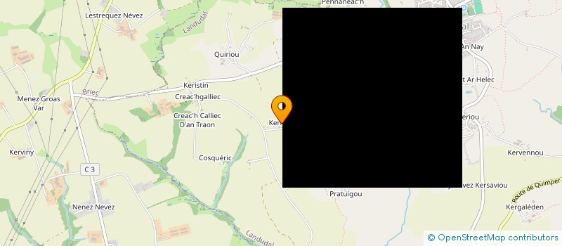 localisation de l'entreprise MONSIEUR BENOIT LE BOT  LANDUDAL