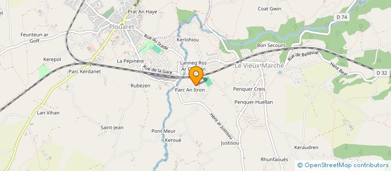 localisation de l'entreprise MONSIEUR BENOIT LE DU  LE VIEUX-MARCHE