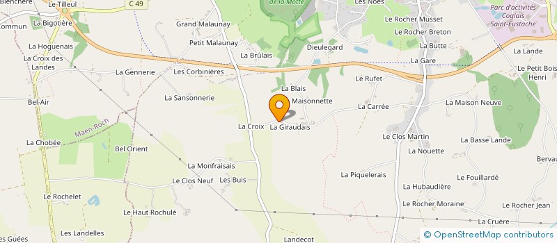 localisation de l'entreprise MONSIEUR BENOIT LE DUC à MAEN ROCH