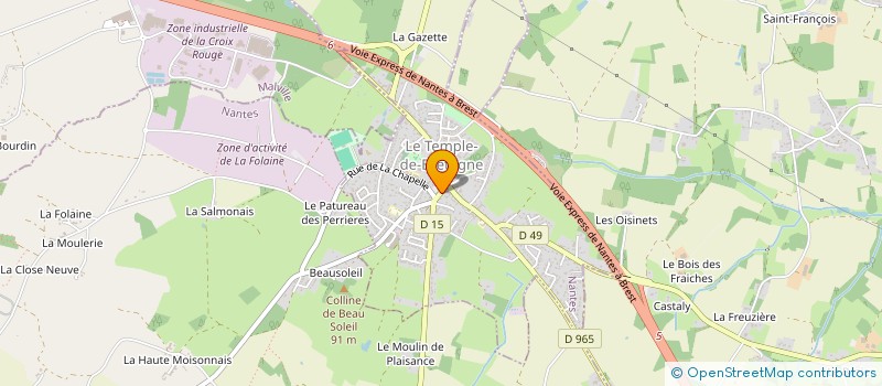 localisation de l'entreprise MONSIEUR BENOIT LEBRE  LE TEMPLE-DE-BRETAGNE