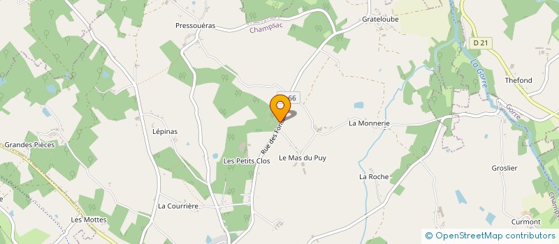 localisation de l'entreprise MONSIEUR BENOIT LECHARBONNIER à CHAMPSAC