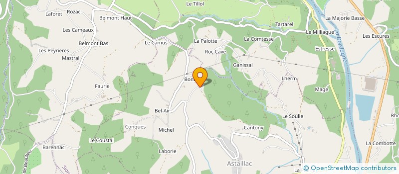 localisation de l'entreprise MONSIEUR BENOIT LEDOYEN à ASTAILLAC