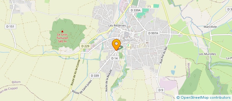 localisation de l'entreprise MONSIEUR BENOIT LEMOINE  BILLOM