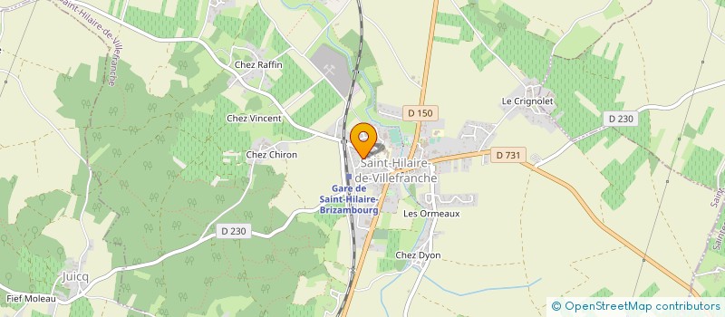 localisation de l'entreprise MONSIEUR BENOIT LEVEQUE à SAINT-HILAIRE-DE-VILLEFRANCHE