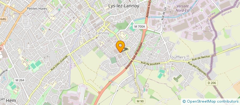 localisation de l'entreprise MONSIEUR BENOIT LITTERI  LYS-LEZ-LANNOY