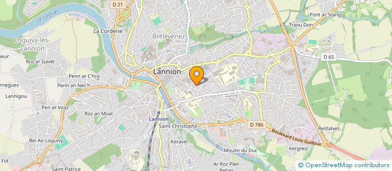 localisation de l'entreprise MONSIEUR BENOIT LOUSSOUARN  LANNION