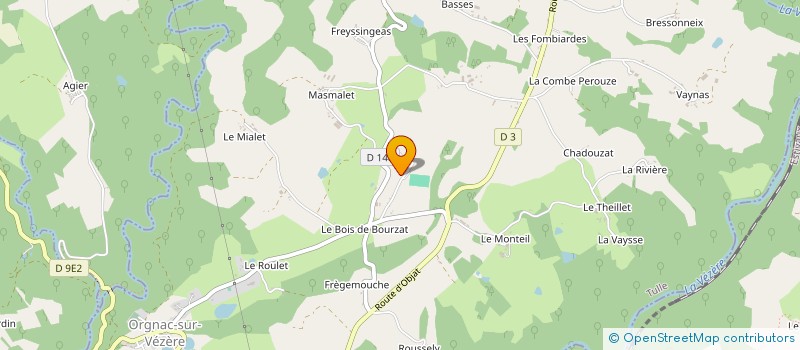 localisation de l'entreprise MONSIEUR BENOIT MAMALET à ORGNAC-SUR-VEZERE