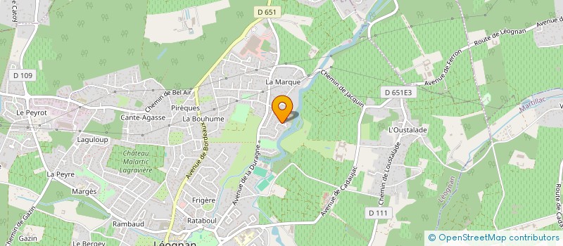 localisation de l'entreprise MONSIEUR BENOIT MARQUE à LEOGNAN