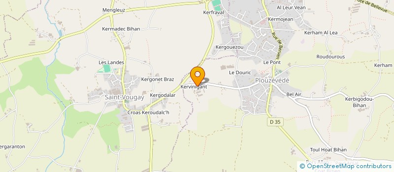 localisation de l'entreprise MONSIEUR BENOIT MARTIN  PLOUZEVEDE