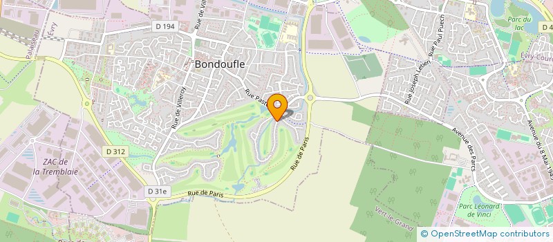 localisation de l'entreprise MONSIEUR BENOIT MARTIRE  BONDOUFLE