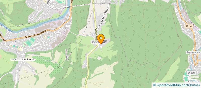 localisation de l'entreprise MONSIEUR BENOIT MAYSTRE  BONDEVAL