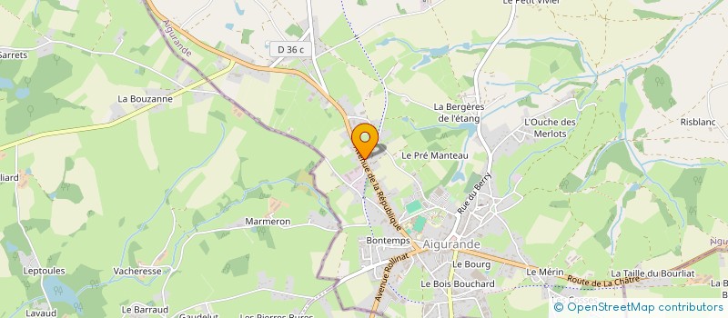 localisation de l'entreprise MONSIEUR BENOIT MERCIER  AIGURANDE