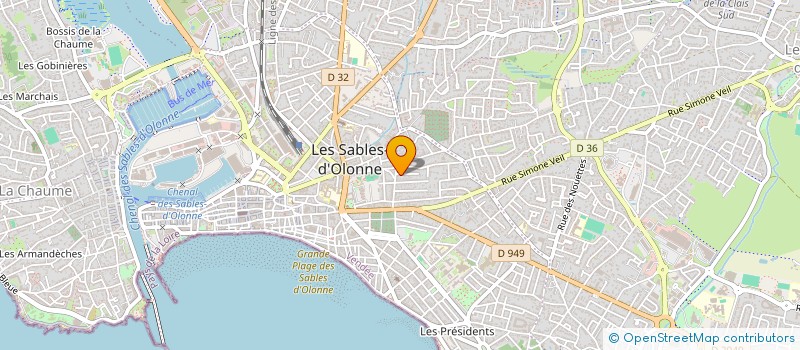 localisation de l'entreprise MONSIEUR BENOIT MILLASSEAU  LES SABLES D'OLONNE