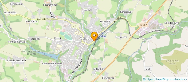 localisation de l'entreprise MONSIEUR BENOIT MOLINES  CALLAC