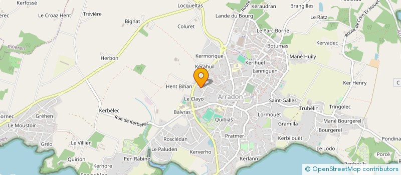 localisation de l'entreprise MONSIEUR BENOIT MONCHATRE à ARRADON