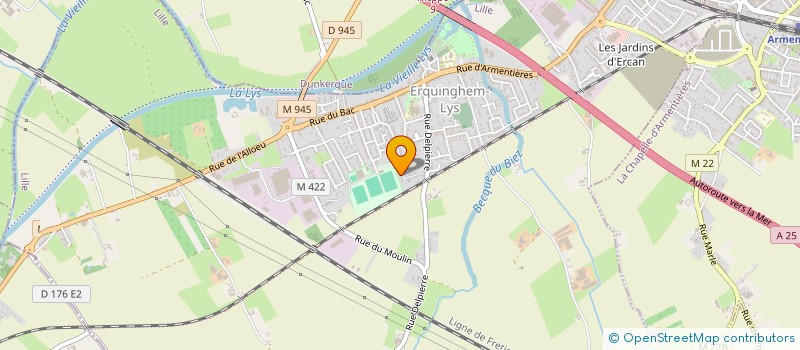 localisation de l'entreprise MONSIEUR BENOIT OERLEMANS  ERQUINGHEM-LYS