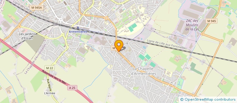 localisation de l'entreprise MONSIEUR BENOIT POCHET  LA CHAPELLE-D'ARMENTIERES