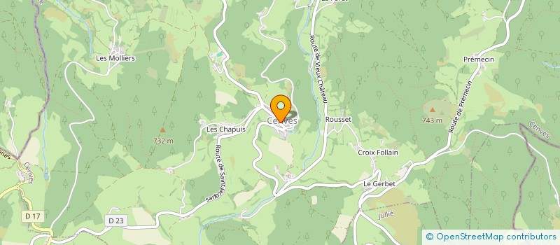 localisation de l'entreprise MONSIEUR BENOIT POIDEVIN  CENVES