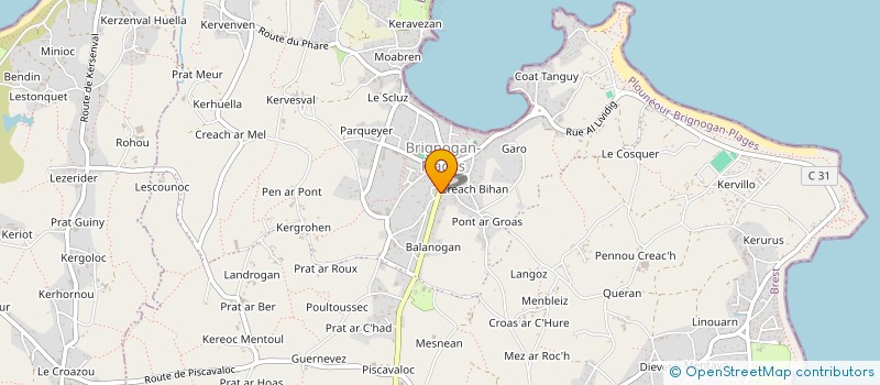 localisation de l'entreprise MONSIEUR BENOIT PORS  PLOUNEOUR-BRIGNOGAN-PLAGES