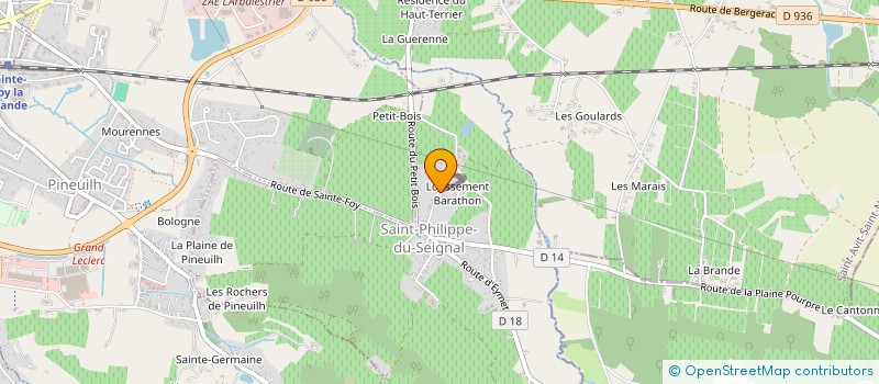 localisation de l'entreprise MONSIEUR BENOIT POUGET  SAINT-PHILIPPE-DU-SEIGNAL