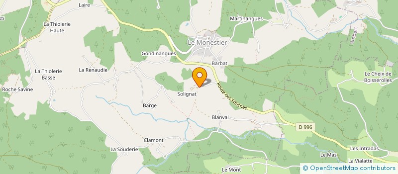 localisation de l'entreprise MONSIEUR BENOIT PREVOST  LE MONESTIER