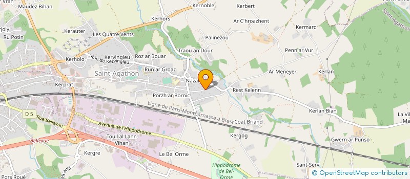 localisation de l'entreprise MONSIEUR BENOIT QUEFFEULOU  SAINT-AGATHON