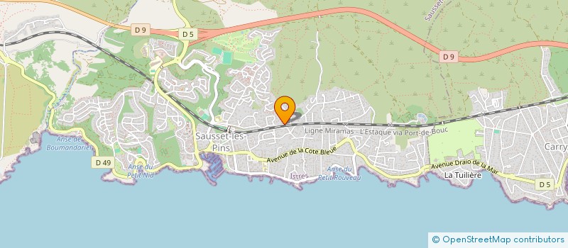 localisation de l'entreprise MONSIEUR BENOIT REY  SAUSSET-LES-PINS