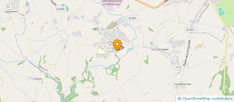 localisation de l'entreprise MONSIEUR BENOIT RIGAL  CALMONT