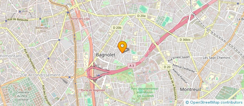 localisation de l'entreprise MONSIEUR BENOIT ROBERT à BAGNOLET