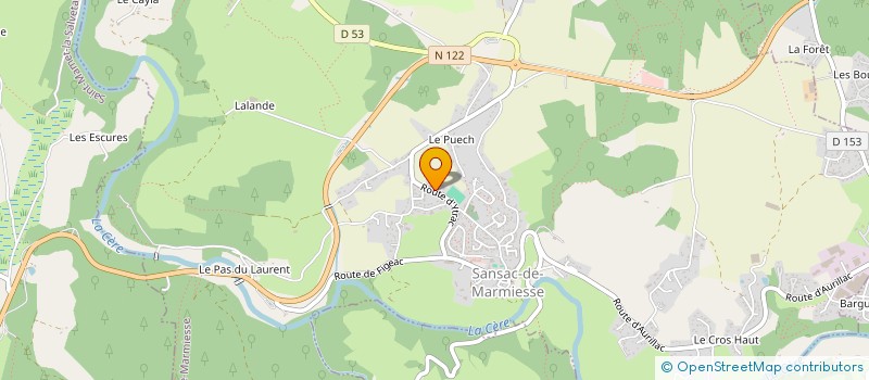 localisation de l'entreprise MONSIEUR BENOIT RODIER à SANSAC-DE-MARMIESSE